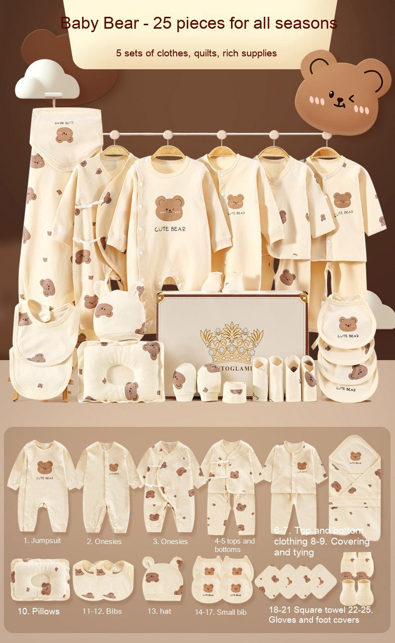 Set Ropa Recién Nacido Algodón Puro - Regalo Bebé Luna Llena - Huellitas de Vida