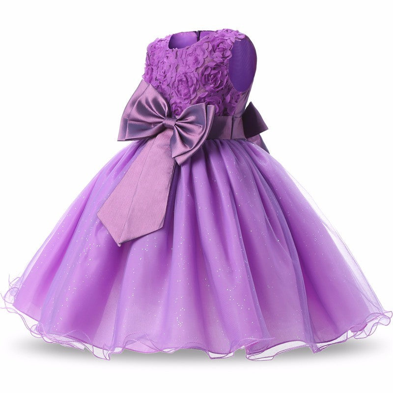 Vestido Princesa Tutú Niñas - Vestido Fiesta Boda Cumpleaños - Huellitas de Vida