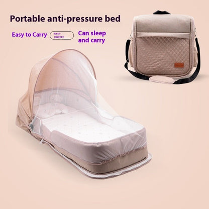 Cuna Portátil Plegable Recién Nacido - Cama Bebé Viaje Colecho - Huellitas de Vida