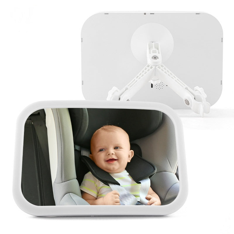 Espejo Retrovisor para Bebé en Coche - Activación por Voz y Máxima Seguridad - Huellitas de Vida