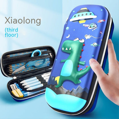 Estuche Escolar 3D Gran Capacidad Vuelta al Cole - Organizador Cartoon para Niños - Huellitas de Vida