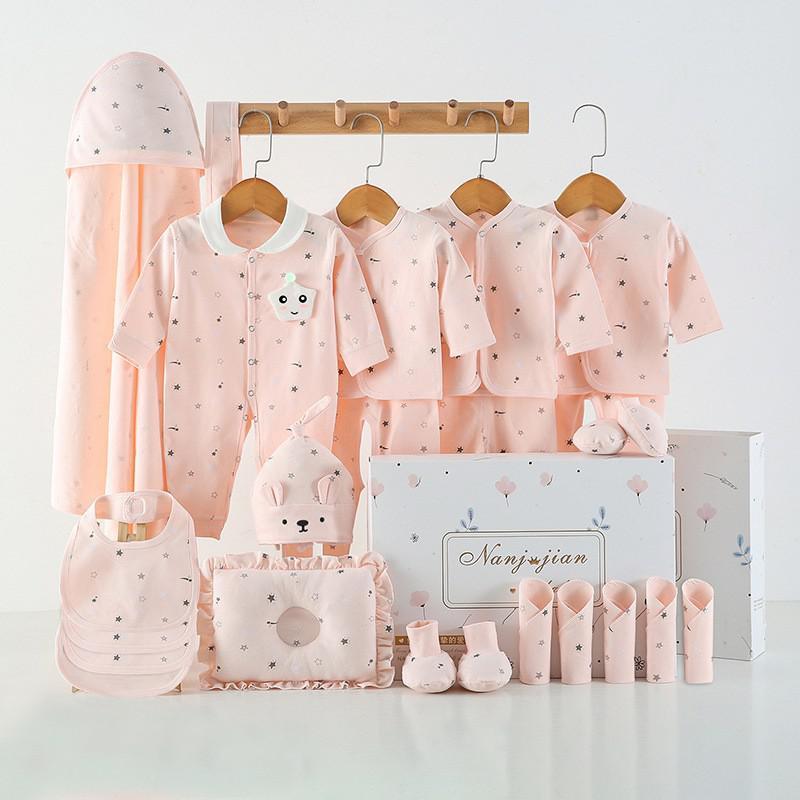 Conjunto Ropa Fina Recién Nacido - Caja Regalo 24 Piezas Bebé - Huellitas de Vida