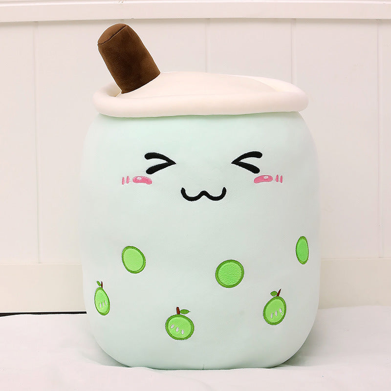 Peluche Té de Burbujas Fresa - Cojín Suave Boba Tea para Niños | Huellitas de Vida - Huellitas de Vida
