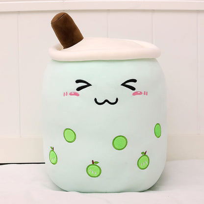 Peluche Té de Burbujas Fresa - Cojín Suave Boba Tea para Niños | Huellitas de Vida - Huellitas de Vida