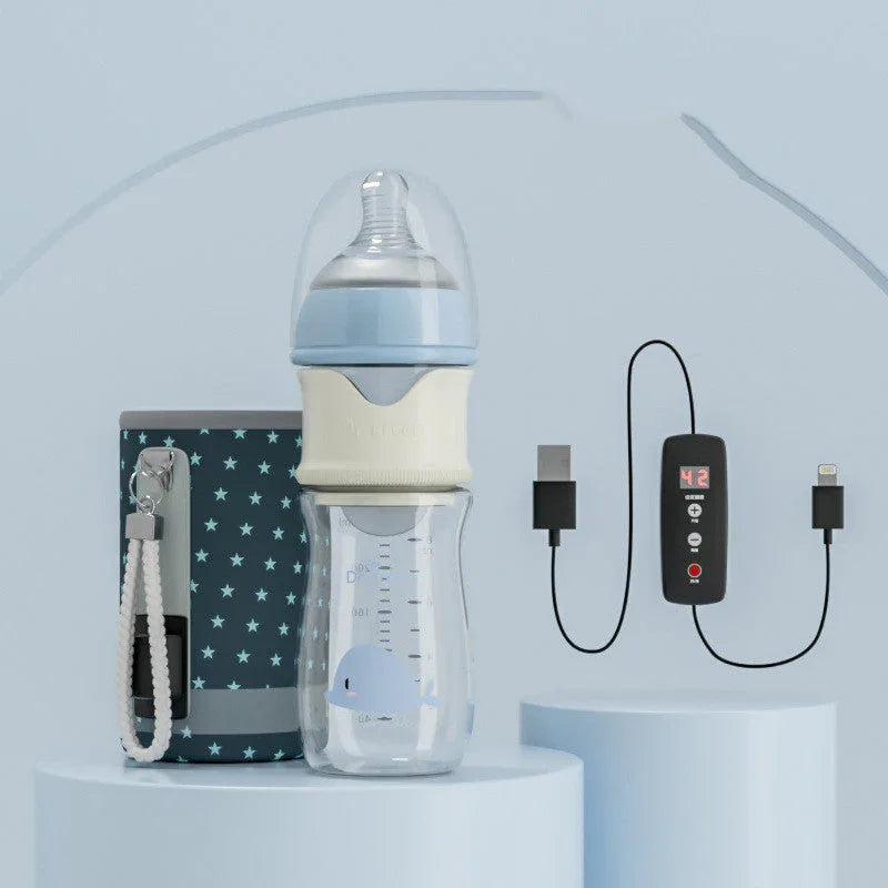 Biberón Inteligente con Pantalla Digital - Cristal Templado y Control de Temperatura - Huellitas de Vida