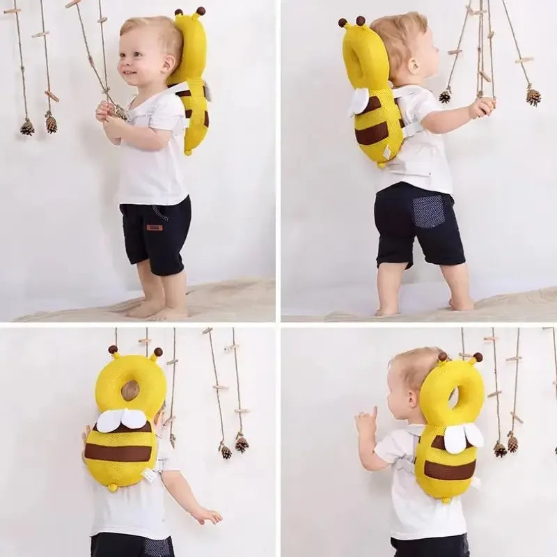 Cojín Protector Cabeza Bebé - Prevención Caídas con Diseño de Abeja - Huellitas de Vida