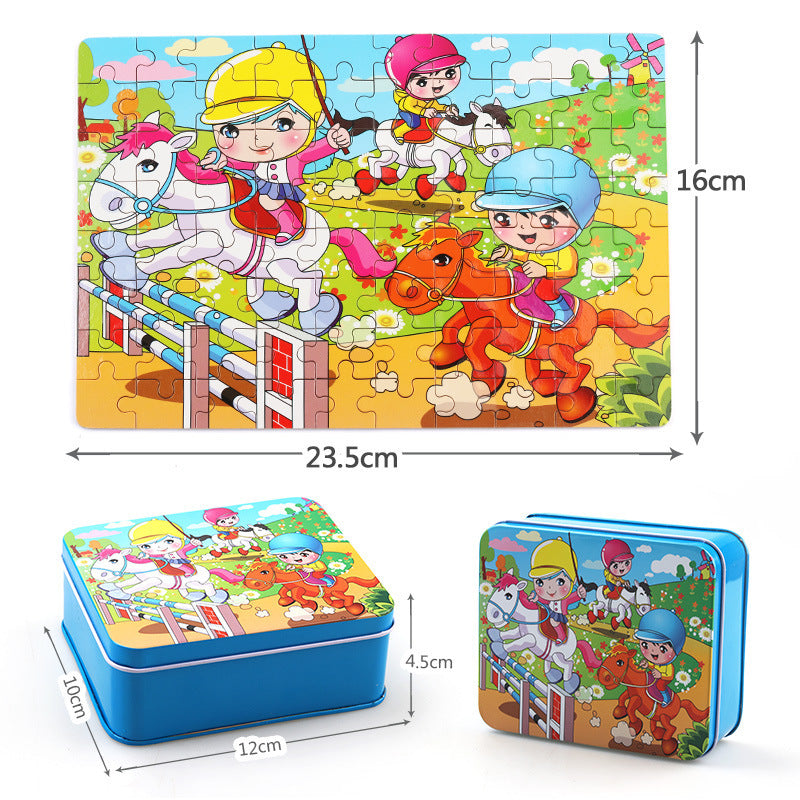 Puzzle Infantil 80 Piezas - Rompecabezas Educativo de Animales - Huellitas de Vida