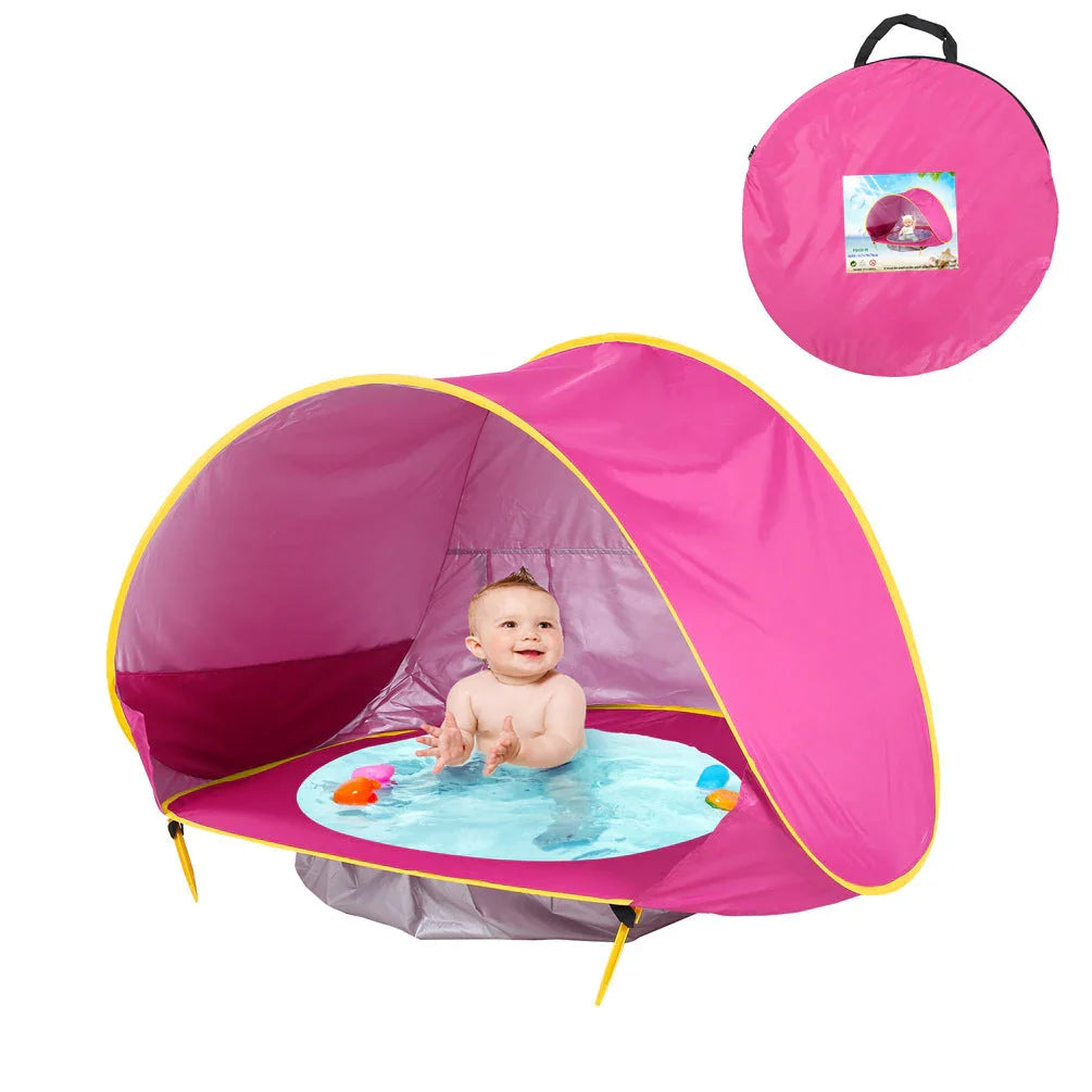 Mini Piscina Portátil Bebés con Protección UV 50+ - Juego Seguro - Huellitas de Vida