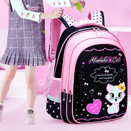 Mochila Escolar Infantil Gatito Vuelta al Cole - Diseño Adorable para Niños - Huellitas de Vida