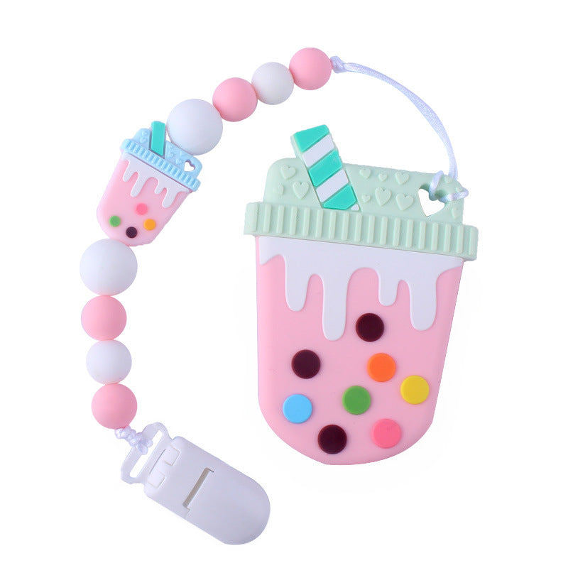 Set Gel Dental Bebé - Cadena Chupete Cuidado Oral Infantil - Huellitas de Vida