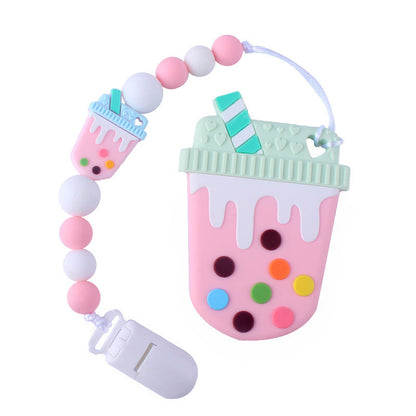 Set Gel Dental Bebé - Cadena Chupete Cuidado Oral Infantil - Huellitas de Vida