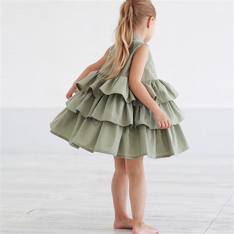 Vestido Sin Mangas Niñas - Ropa Verano Simple Color Sólido - Huellitas de Vida