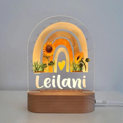 Luz Nocturna Personalizable Bebé - Lámpara Colorida Regalo Infantil - Huellitas de Vida
