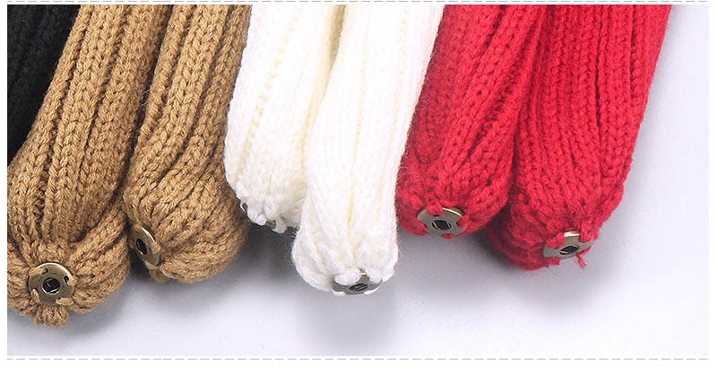 Conjunto Gorro Bufanda Lana Niños - Set Pompones Invierno Cálido - Huellitas de Vida