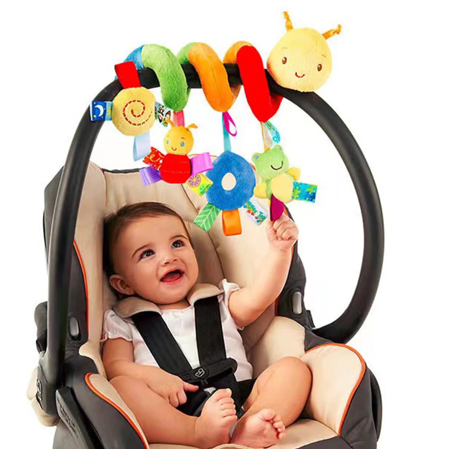 Juguete Colgante para Cochecito con Campana - Peluche Multifuncional Bebé - Huellitas de Vida