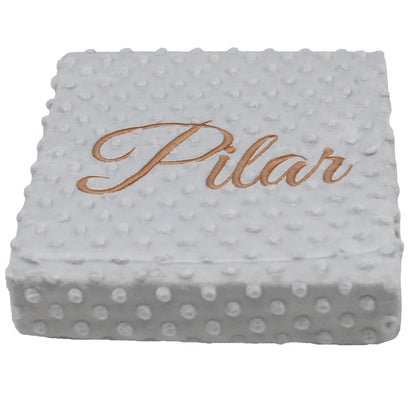 Manta Bebé Personalizada Bordado Nombre - Topito Recién Nacidos Minicuna Cuna