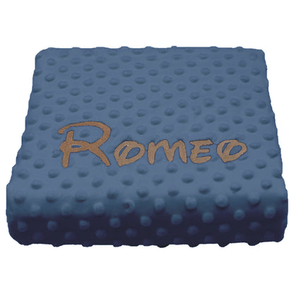 Manta Bebé Personalizada Bordado Nombre - Topito Recién Nacidos Minicuna Cuna