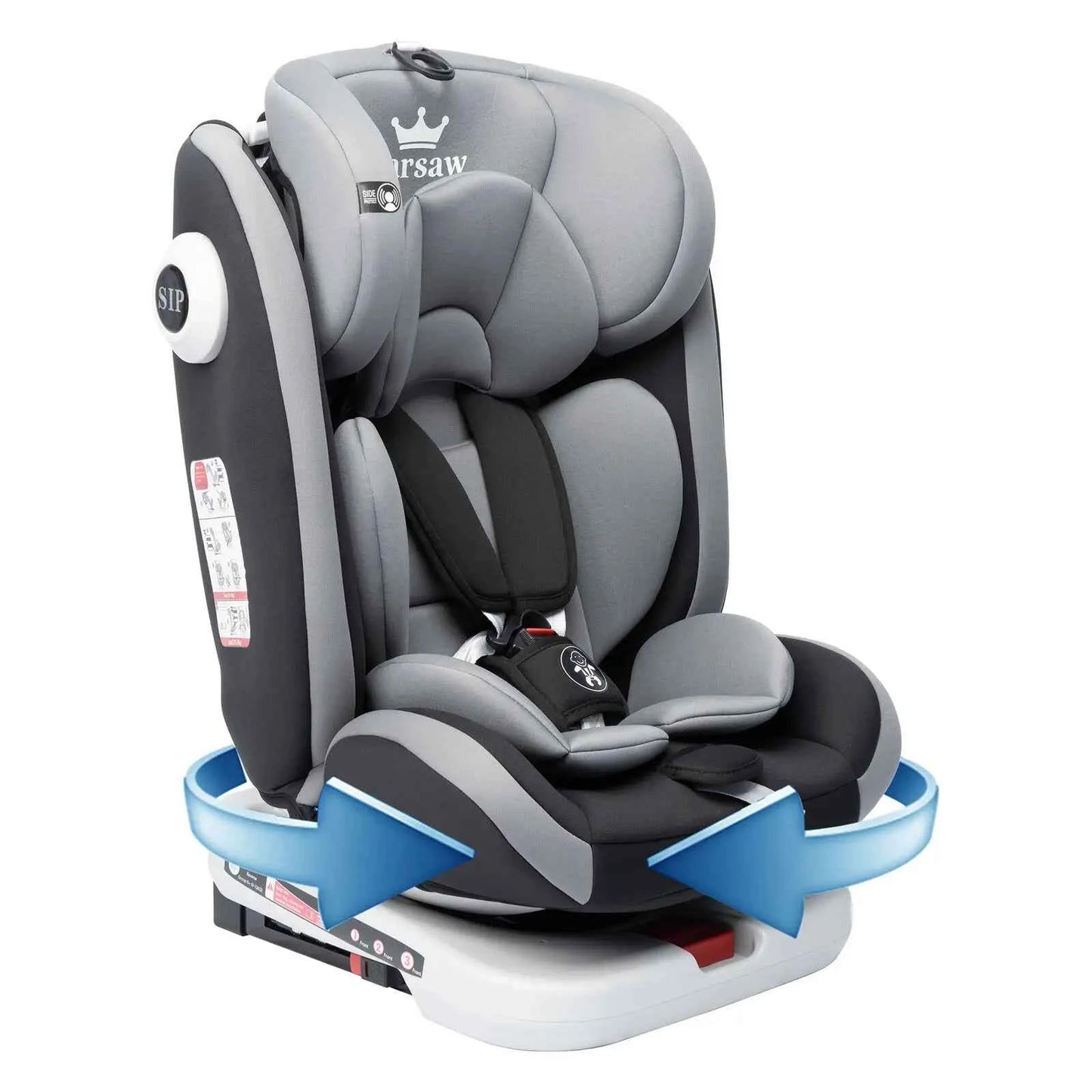 AP01 KL005 Child Seat 360° Baby Car Seat  Rotatable ISOFIX ,ECE R44/04,9-36 kg/0-12 Years, 5-Point Safety Belt, Child Car Seat
