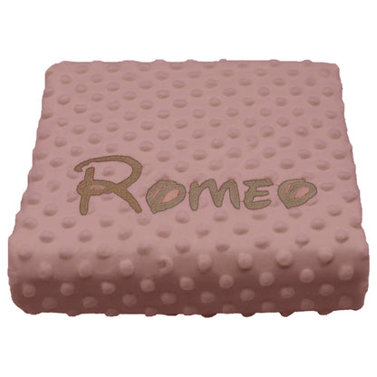 Manta Bebé Personalizada Bordado Nombre - Topito Recién Nacidos Minicuna Cuna