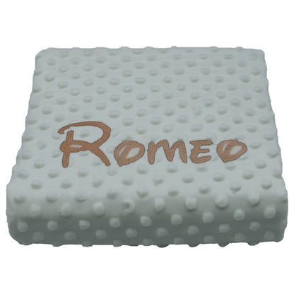 Manta Bebé Personalizada Bordado Nombre - Topito Recién Nacidos Minicuna Cuna