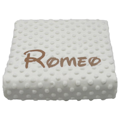 Manta Bebé Personalizada Bordado Nombre - Topito Recién Nacidos Minicuna Cuna