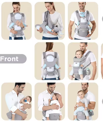 Mochila Portabebés Ergonómica Asiento Cadera - Fular Canguro Frontal Viaje