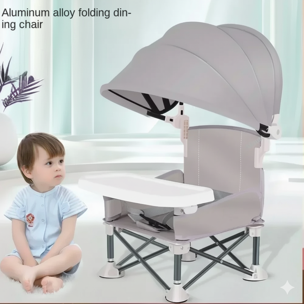 Asiento Bebé Portátil Plegable Viaje - Camping Playa Interior Exterior Comidas Juego