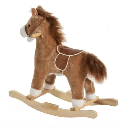 Homcom Rocking Horse with Moving Mouth and Tail Music 36 to 72 Months 65X32.5X61