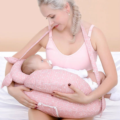 Almohada de Lactancia Multifuncional con Correa - Soporte Total Bebé - Huellitas de Vida
