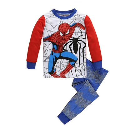 Pijama Spiderman Niños Algodón - Pijama Cartoon Primavera Otoño Conjunto Cómodo Niñas - Huellitas de Vida