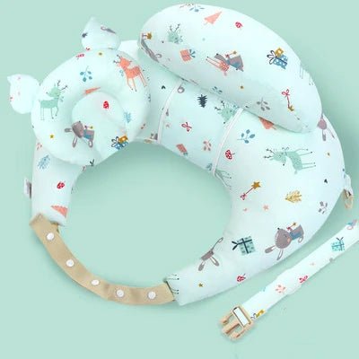 Almohada de Lactancia Multifuncional con Correa - Soporte Total Bebé - Huellitas de Vida