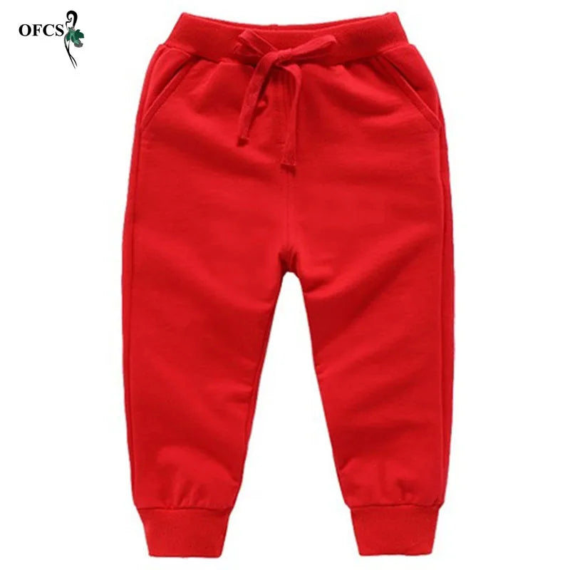 Pantalones Algodón Niños 2-10 Años - Deportivos Casuales Unisex Jogging Cómodos Amarillo - Huellitas de Vida
