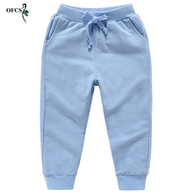 Pantalones Algodón Niños 2-10 Años - Deportivos Casuales Unisex Jogging Cómodos Amarillo - Huellitas de Vida