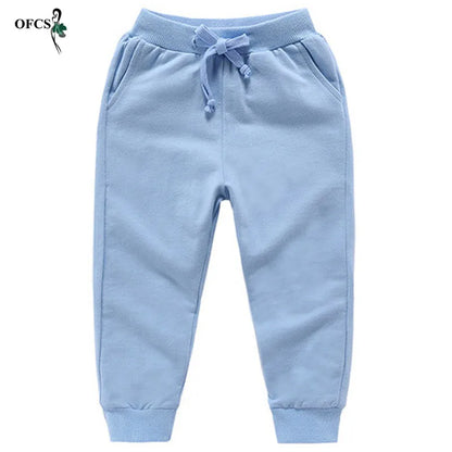 Pantalones Algodón Niños 2-10 Años - Deportivos Casuales Unisex Jogging Cómodos Amarillo - Huellitas de Vida