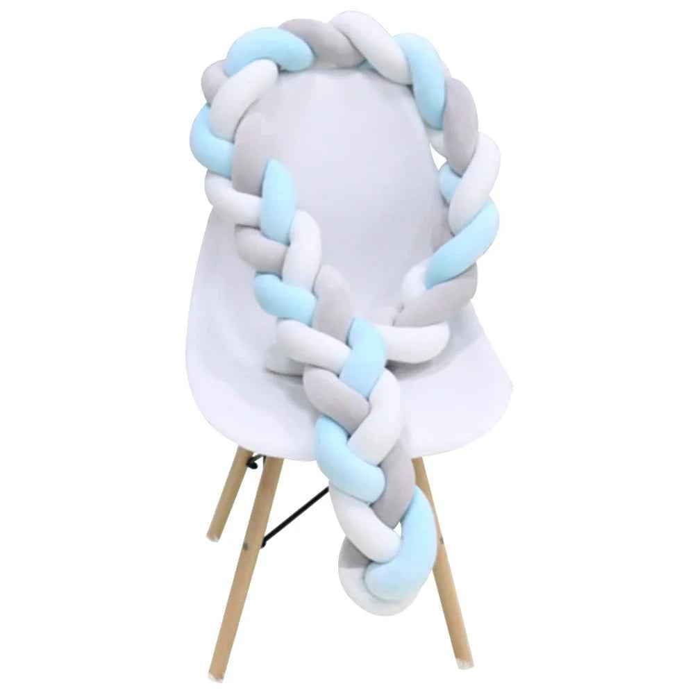 1M Baby Bumper Bed Braid Knot Pillow Cushion Bumper for Infant Bebe Crib Protector Cot Bumper Room Decor Baby Crib Protector
