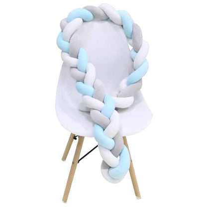 1M Baby Bumper Bed Braid Knot Pillow Cushion Bumper for Infant Bebe Crib Protector Cot Bumper Room Decor Baby Crib Protector