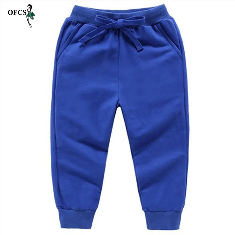 Pantalones Algodón Niños 2-10 Años - Deportivos Casuales Unisex Jogging Cómodos Amarillo - Huellitas de Vida