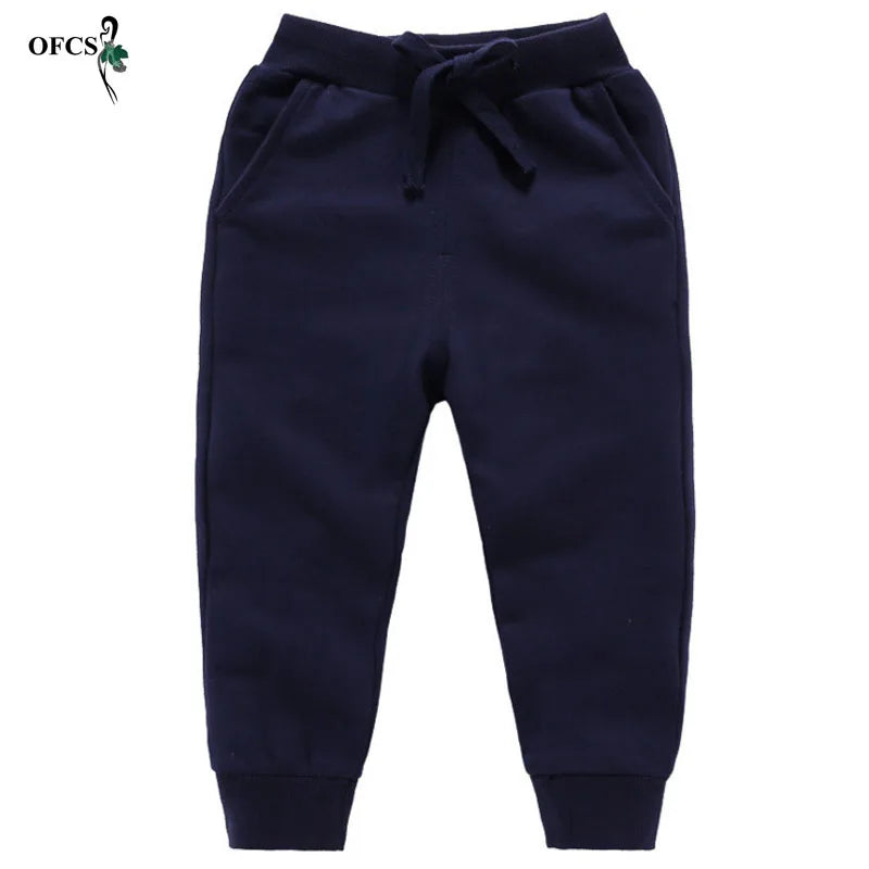 Pantalones Algodón Niños 2-10 Años - Deportivos Casuales Unisex Jogging Cómodos Amarillo - Huellitas de Vida