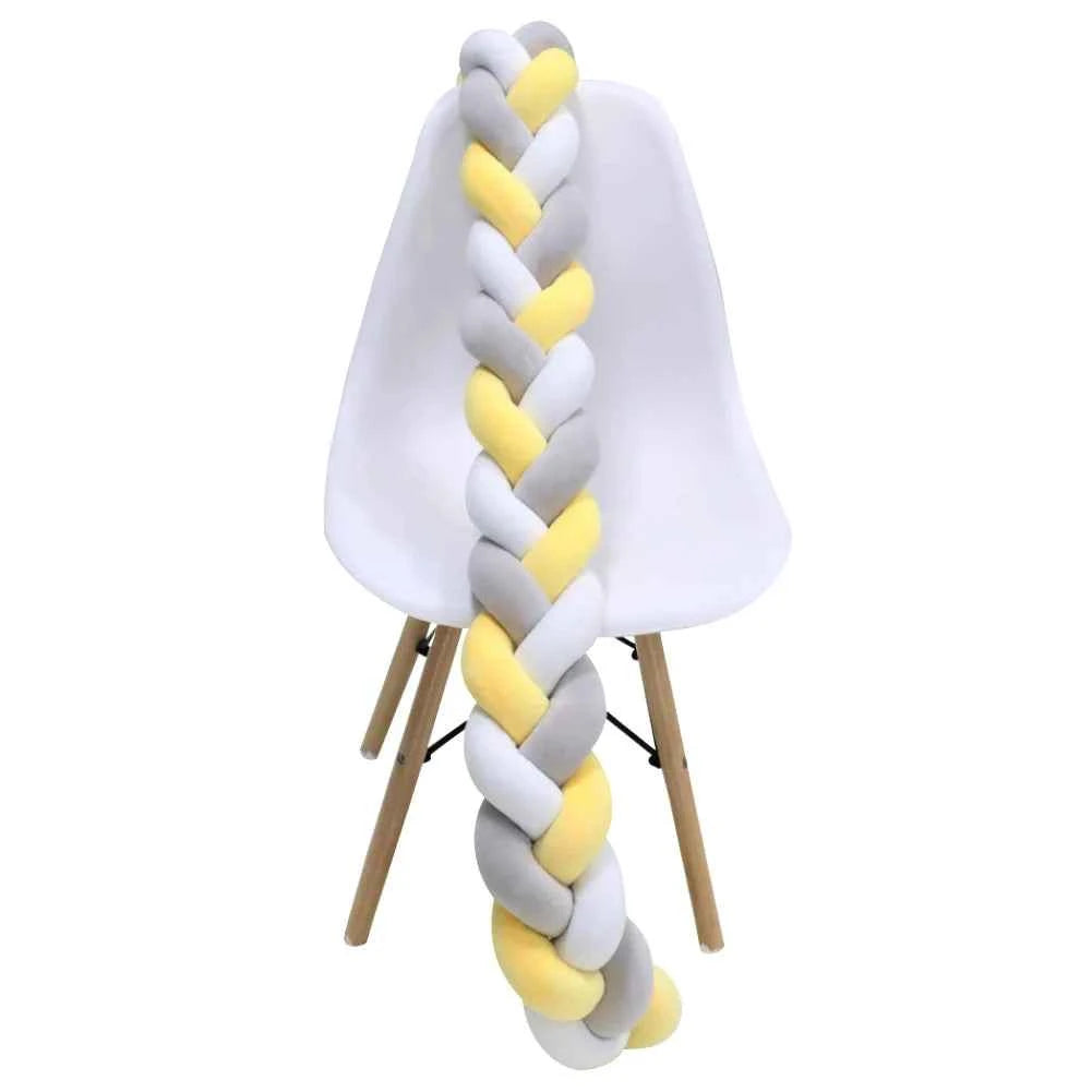 1M Baby Bumper Bed Braid Knot Pillow Cushion Bumper for Infant Bebe Crib Protector Cot Bumper Room Decor Baby Crib Protector