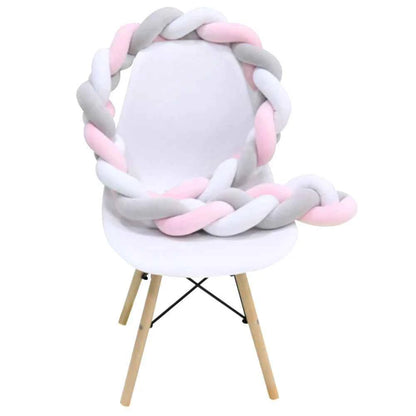1M Baby Bumper Bed Braid Knot Pillow Cushion Bumper for Infant Bebe Crib Protector Cot Bumper Room Decor Baby Crib Protector