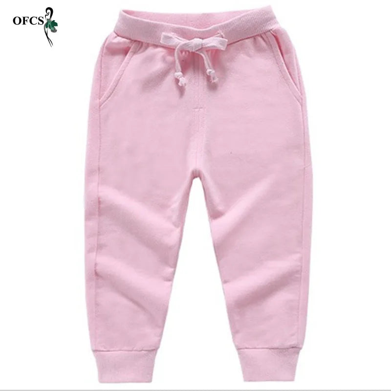 Pantalones Algodón Niños 2-10 Años - Deportivos Casuales Unisex Jogging Cómodos Amarillo - Huellitas de Vida