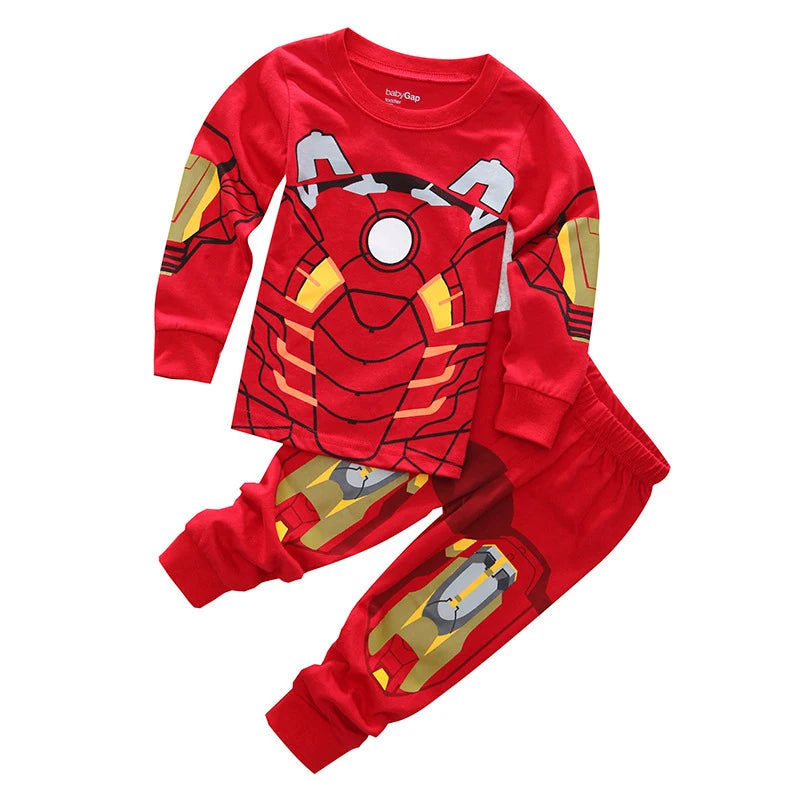 Pijama Spiderman Niños Algodón - Pijama Cartoon Primavera Otoño Conjunto Cómodo Niñas - Huellitas de Vida