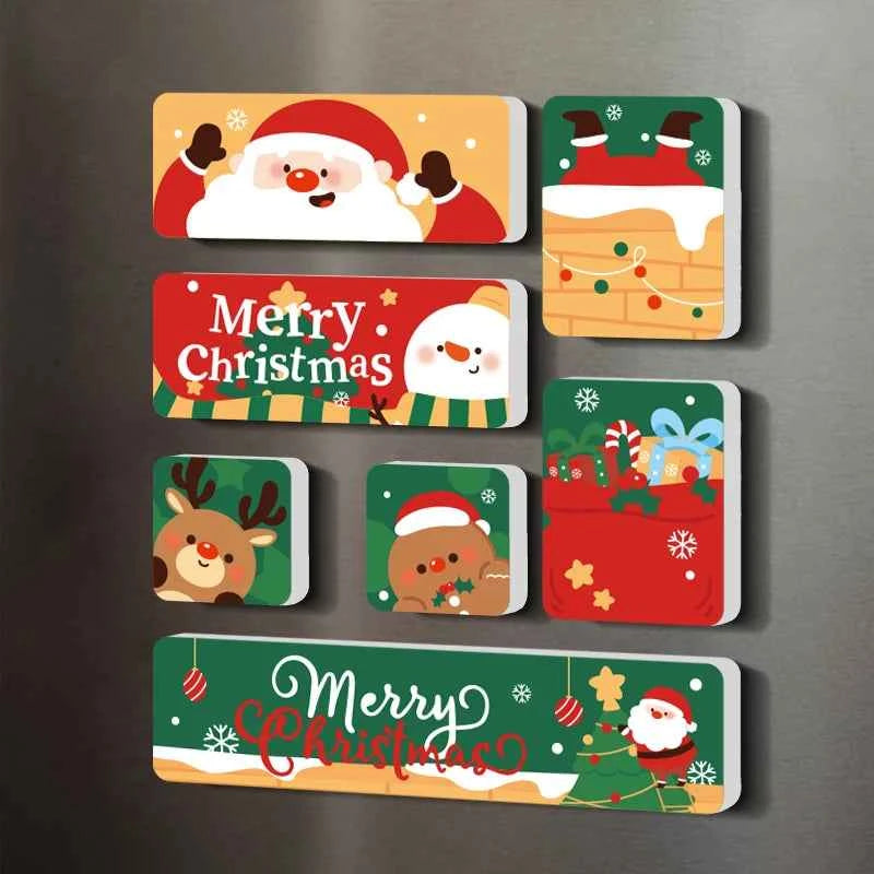 Imán Nevera Navidad Personalizable EVA - Papá Noel Árbol Decoración Magnética