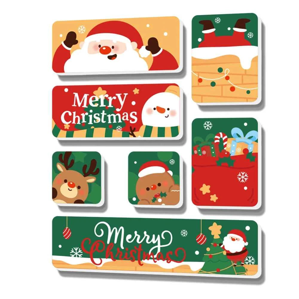 Imán Nevera Navidad Personalizable EVA - Papá Noel Árbol Decoración Magnética