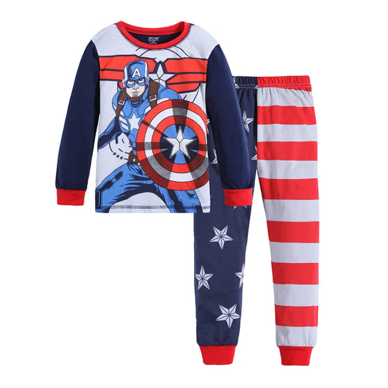 Pijama Spiderman Niños Algodón - Pijama Cartoon Primavera Otoño Conjunto Cómodo Niñas - Huellitas de Vida