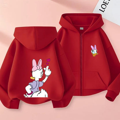 Sudadera Capucha Mickey Mouse Donald Duck Niños 3-12 Años - Hoodie Cremallera Disney