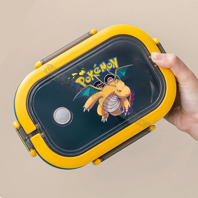 Fiambrera Bento Pokémon Pikachu Capa Simple - Gran Capacidad Niños - Huellitas de Vida