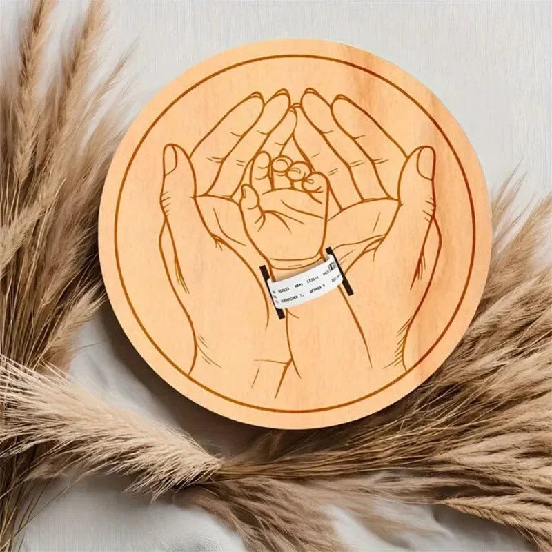 Portapulseras Recuerdo Recién Nacido Grabado - Regalo Personalizado Bebé Memorial Hospital - Huellitas de Vida
