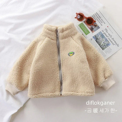 Abrigo Felpa Niños Invierno - Chaqueta Peluche Cálida Cordero Unisex - Huellitas de Vida
