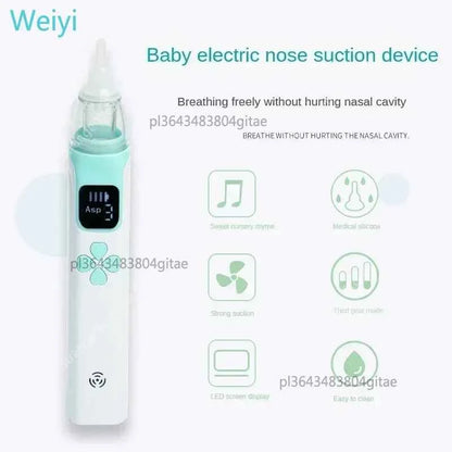Aspirador Nasal Eléctrico Bebé 3 en 1 Silencioso - Limpiador Congestión Recién Nacidos